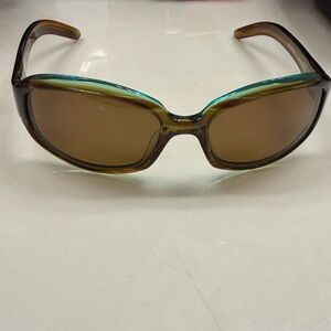 Stylish Brown Tortoise/Teal Sama Sunglasses